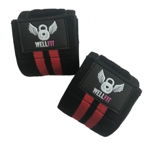 Well Fit Black Weight Lifting Knee Straps (pair)